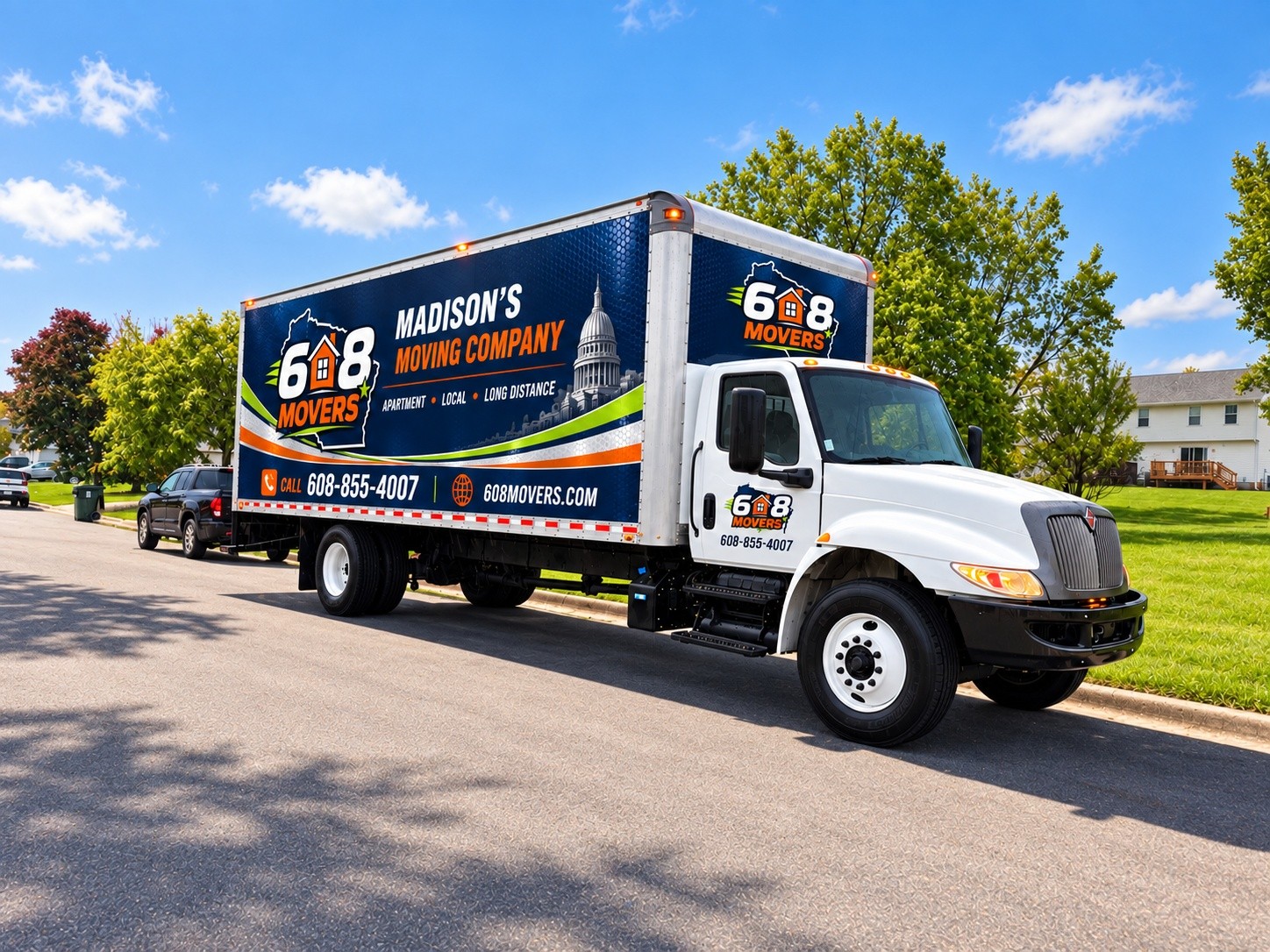 Owner-supplied image showing a truck with 608 Movers branding
