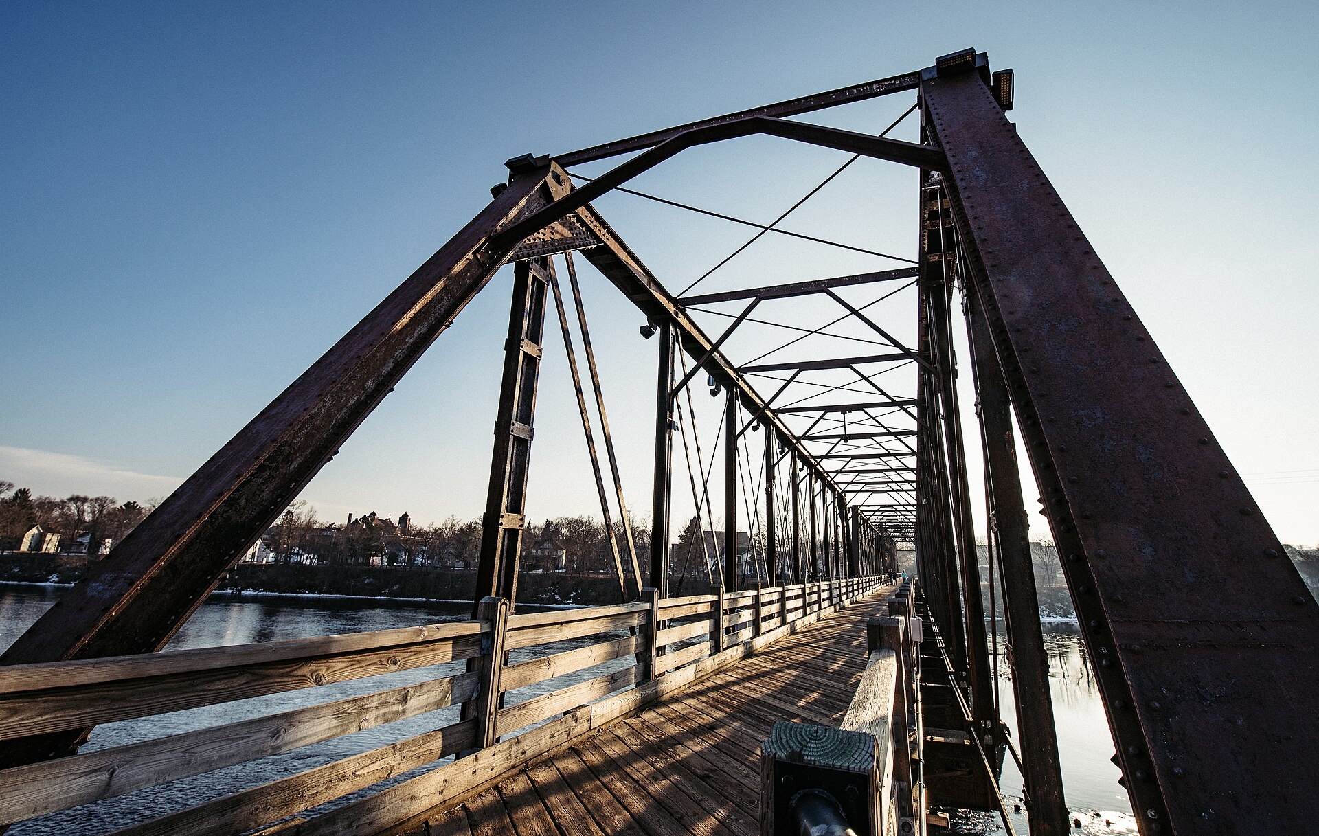 Phoenix Park Trail Bridge over the Chippewa River in Eau Claire, Wisconsin
